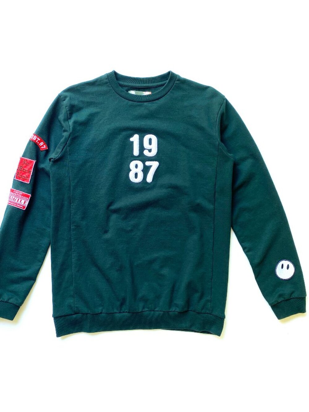 Bench Crewneck Logo Patches Sweatshirt Streetwear Mens Size L